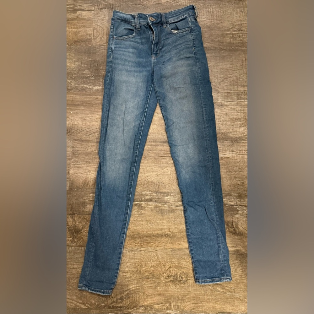 American Eagle Jeans, Size 6, X-Long, High-Rise Jegging, Light Wash